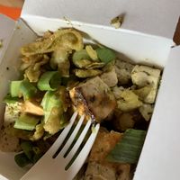 Delicious noodle bowl  at Canyon Lodge Cafeteria in Yellowstone National Park