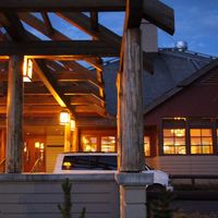 Old Faithful Snow Lodge Obsidian Dining Room at Obsidian Dining Room @ Old Faithful Snow Lodge in Yellowstone National Park