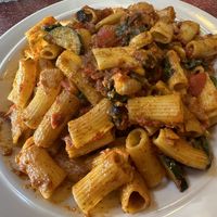 The chef made us a pasta dish   at The Ranch House at Colter Bay in Moran