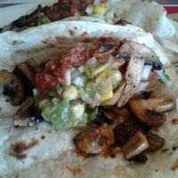 blackened mushroom tacos combo at Cocorenos in Long Beach