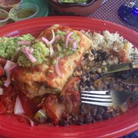 Veggie chimi sans cheese  at Blue Iguana in Park City