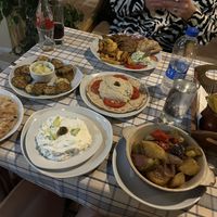 All vegan but with accidentally non vegan tzatziki   at Sagittarius Restaurant in Kos