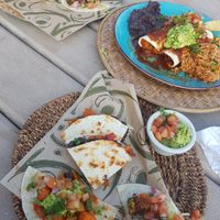 Four of the dishes they veganize for us.  at All Mex'D Up Taco Shop in Port Alberni