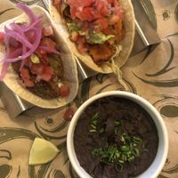 Tacos and beans! at All Mex'D Up Taco Shop in Port Alberni