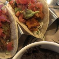 Veggie taco and dairy! at All Mex'D Up Taco Shop in Port Alberni