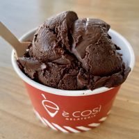 Dark chocolate sorbet  at E Cosi Gelateria in Paphos