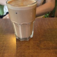 Iced cacao with oat milkk  at Buddha Bowl Cafe in Newtown