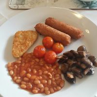 Vegan cooked breakfast at No. 89 Vegetarian B&B in Bideford