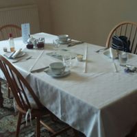 The elegant breakfast room at No. 89 Vegetarian B&B in Bideford