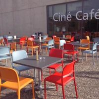 Outside seating at Ciné Café in Redon