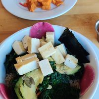 Buddha bowl and sweet potato hash at Sweetwater Harvest Kitchen in Santa Fe