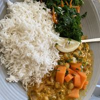 Chickpea coconut curry  at Sweetwater Harvest Kitchen in Santa Fe