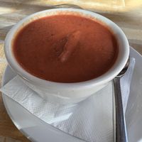 Coconut beet soup special   at Sweetwater Harvest Kitchen in Santa Fe