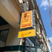 Look for this sign, the restaurant in the back.  at Chum Chay in Cologne