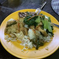 Tofu and veggies  at Evergreen Vegetarian House 长青素食之家 in Penang