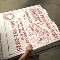 Take out 🙌🏼 at Misty Mountain Pizza in Whistler