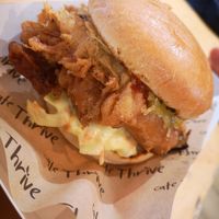 Southern fried burger at Cafe Thrive in Southampton