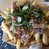 Satay fries at Cafe Thrive in Southampton