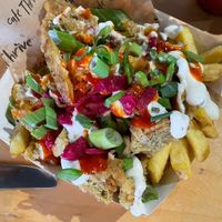 Dirty chicken fries  at Cafe Thrive in Southampton