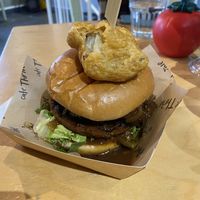 Christmas Special w/ ‘meaty’ patty  at Cafe Thrive in Southampton