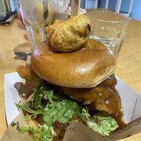 Christmas Special w/ ‘Chicken’ burger   at Cafe Thrive in Southampton