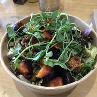 Roasted root bowl  at Cafe Thrive in Southampton