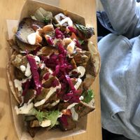 Kebab flatbread  at Cafe Thrive in Southampton