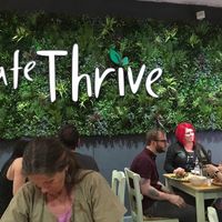 A plant based wall! at Cafe Thrive in Southampton