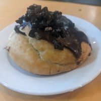 Chocolate cream filled doughnut at Cafe Thrive in Southampton