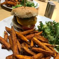 The ‘meaty’ burger at Cafe Thrive in Southampton