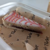 Cherry bakewell slice at Cafe Thrive in Southampton