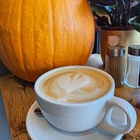 Oatmilk latte at Cafe Thrive in Southampton