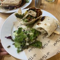 Seitan wrap  at Cafe Thrive in Southampton