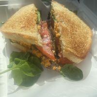 Vegan breakfast sandwich  at Hawaiian Moons Cafe & Juice Bar in Kihei