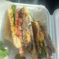 Vegan breakfast sandwich  at Hawaiian Moons Cafe & Juice Bar in Kihei