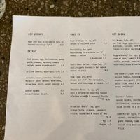 Menu1/2 at Little Lucky Cafe in Bacchus Marsh