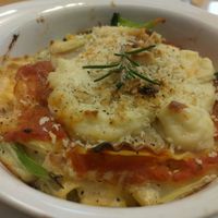 lasagna 1000¥, with mushroom, potatoes and other vegetables. yummy at Cafe Amrita in Tokyo