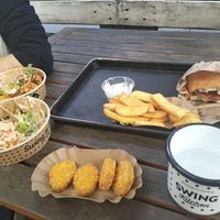 The great Bacon burger is missing 🙂 Coleslaw is super tasty, but 🔥! at Swing Kitchen - Kaiserfeldgasse in Graz