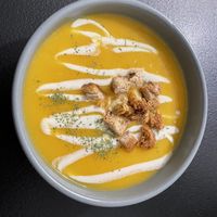 Veggie soup  at Boho Kavine in Vilnius