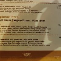 The two vegan pizzas at Pizzeria Gallus in Bled