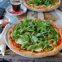 Pizza with tofu at Pizzeria Gallus in Bled