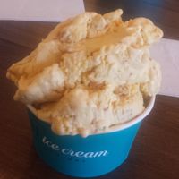 Apple pie, almonds, walnuts at N'Ice Cream Factory in Wroclaw