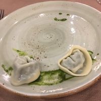 Khinkali with greens  at Lavash Restaurant in Yerevan