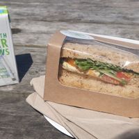 juice and sandwiche at Island Cafe in Marazion
