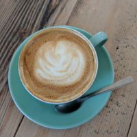 Soya flat white at Island Cafe in Marazion