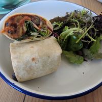 Vegan caponata wrap at Island Cafe in Marazion