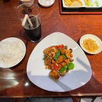 Cashews with soy meat  at China Dining Hiten in Nara