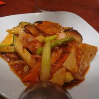 Spicy vegan dish. at China Dining Hiten in Nara