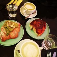 Cinnamon bun and pistachio croissant at Veginity in Dublin