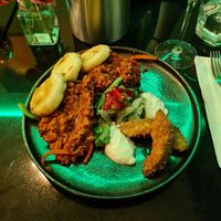 steak stuffed arepas   at Veginity in Dublin